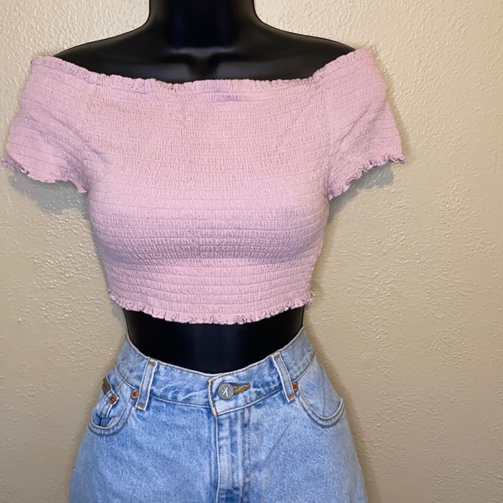 Purple crop top